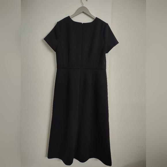 Anne Klein Black Basic Midi A Line Dress - SZ 12 - Picture 4 of 9